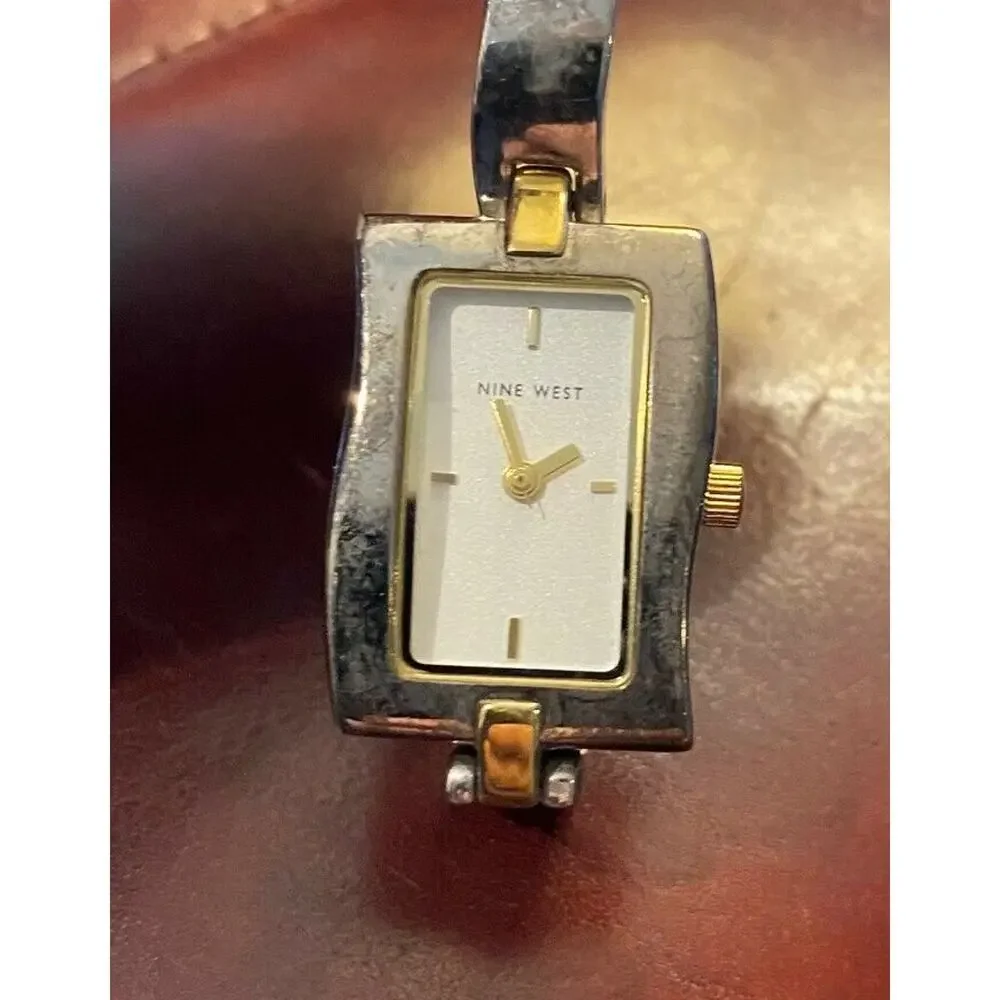 Women's 17mm Two Tone Nine West Watch, Bracelet Band
